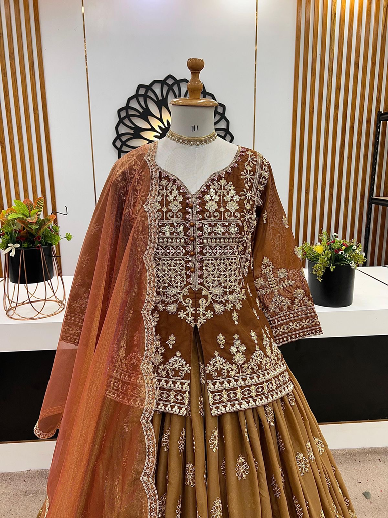 Beautiful colour star georgette with heavy embroidery 