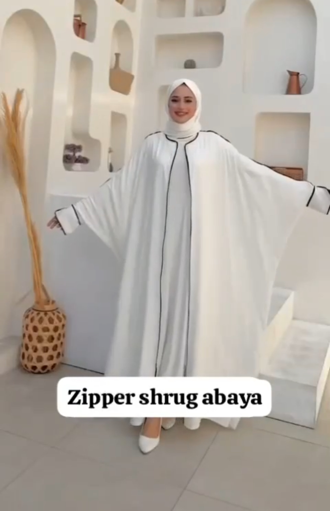 Kaftan shrug abaya with separate inner