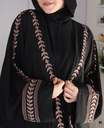 Qatri nida abaya embroidery with belt