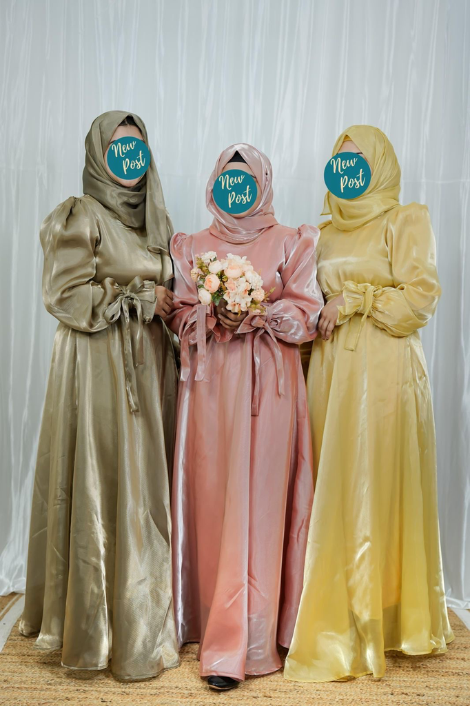 Organza tissue abaya customizable 