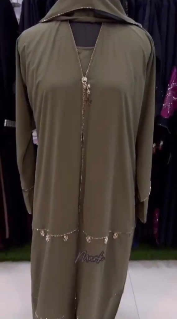 Georgette fabric fancy abaya with lockets