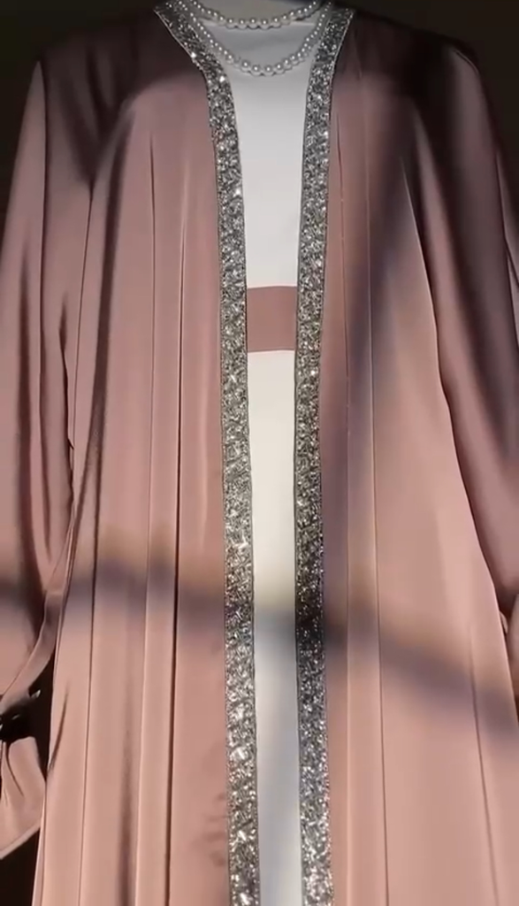 Korean Armani silk shrug with crystal work lace