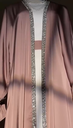 Korean Armani silk shrug with crystal work lace