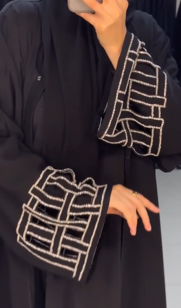 Beautiful designer sleeves dubai made abaya
