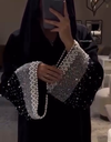 Most trending Premium Luxury Dubai Made abaya Front open with buttons Beads work Sleeves