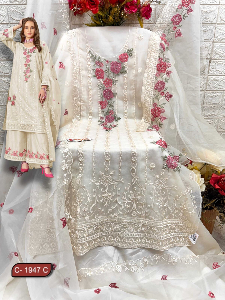 Fepic rosemeen organza embroidery 