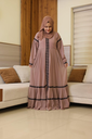 Stylish brown with thread embroidery 