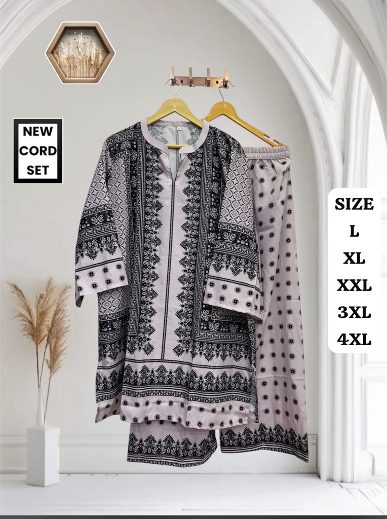 Crape fabric coordset