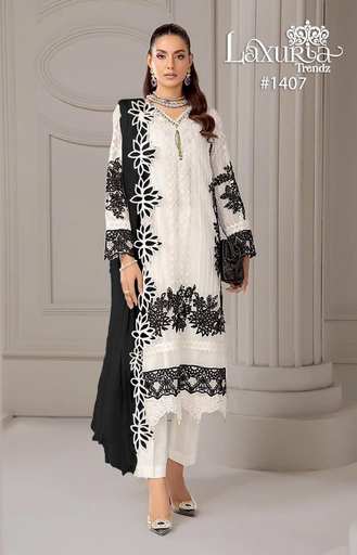 Black and white designer kurta pant set