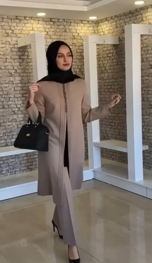 Modest wear in prada fabric