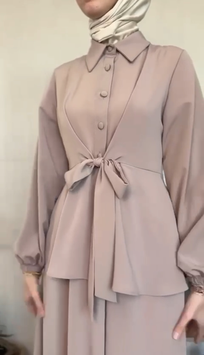 Designer long modest wear in prada fabric