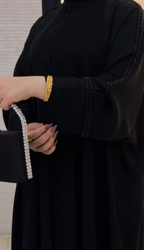 Imported nida feont open with button abaya