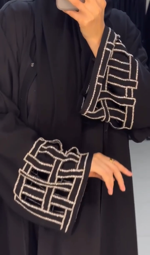 Beautiful designer sleeves dubai made abaya
