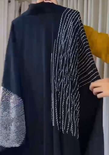 zoom kaftan abaya with gorgeous handwork Cutdana zardozi handwork