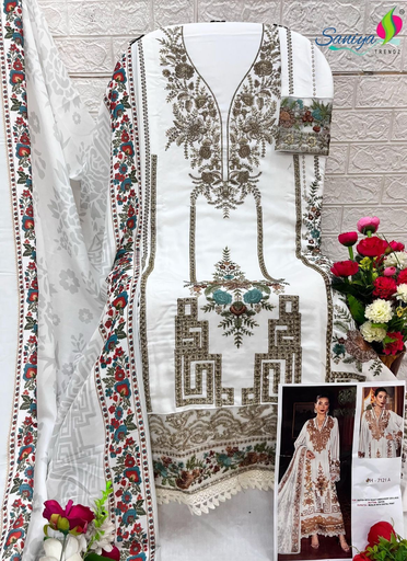 Riyon with chikankari embroidered