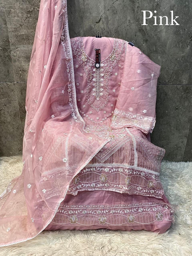 Heavy organza in pastel colours