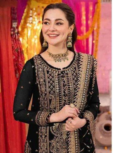 Beautiful faux georgette black