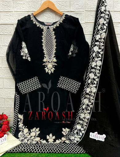 Zarqash Viscouse geogette heavy embroidery